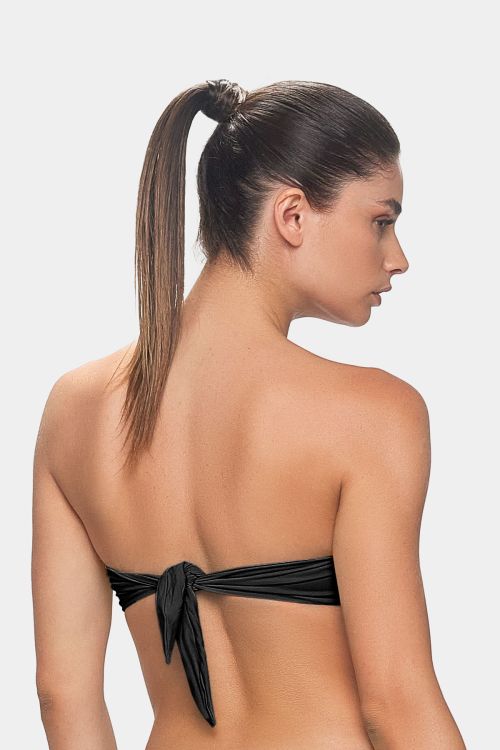 R05-R-CU_N_Reggiseno bandeau in lycra con ricamo filo lurex della collezione Cuba estate 2024 Emamò Beachwear